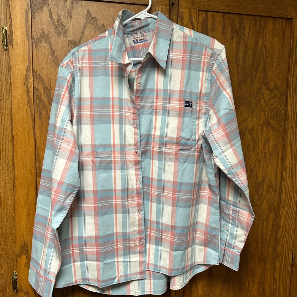 Salt Life Plaid Button-Up Shirt